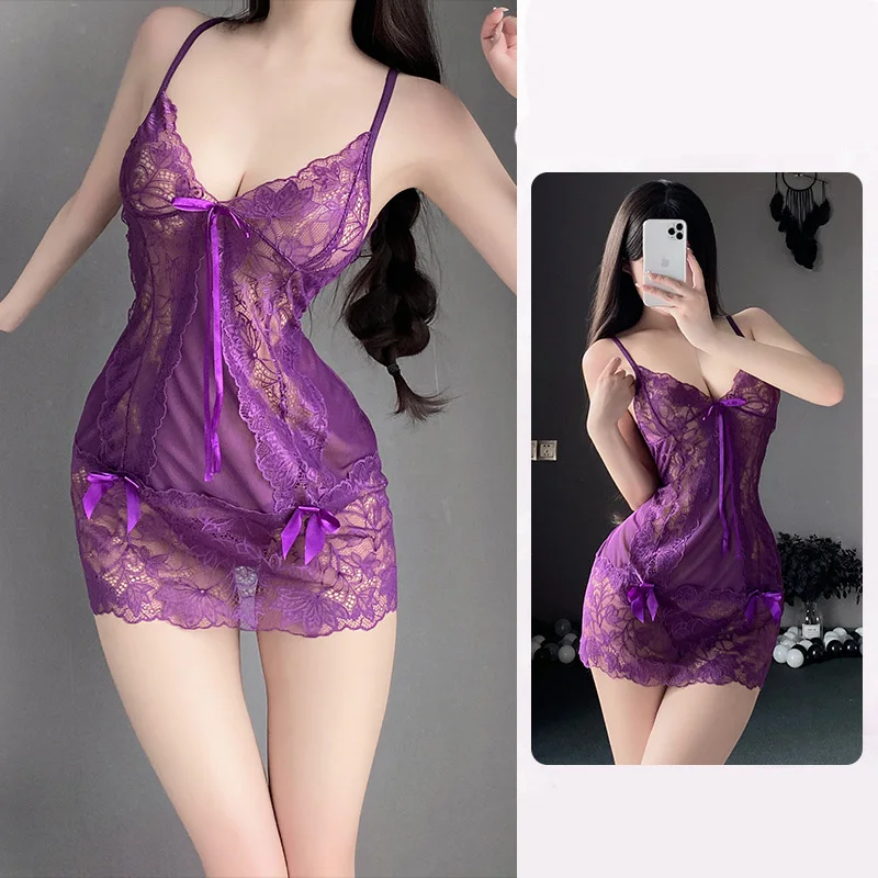 

Нижнее белье, облегающее, глубокий V-образный ремень, кружево с полым бантом, перспектива, короткий стиль, горячая сексуальная одежда, женская сексуальная футболка для женщин, фетиш xxx