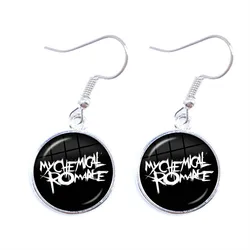 Hip Hop Punk My Chemical Romance Drop Earrings Handmade Glass Photo Gem Dangle Earring Jewelry for Rock Band Music Lovers