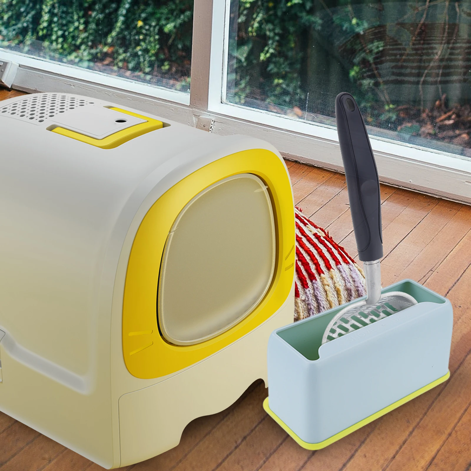

2 Pcs Cat Litter Scoop Holder Base Plastic Wear Resistant Household Cleaning Accessory for Cat Litter Shovels Scooper