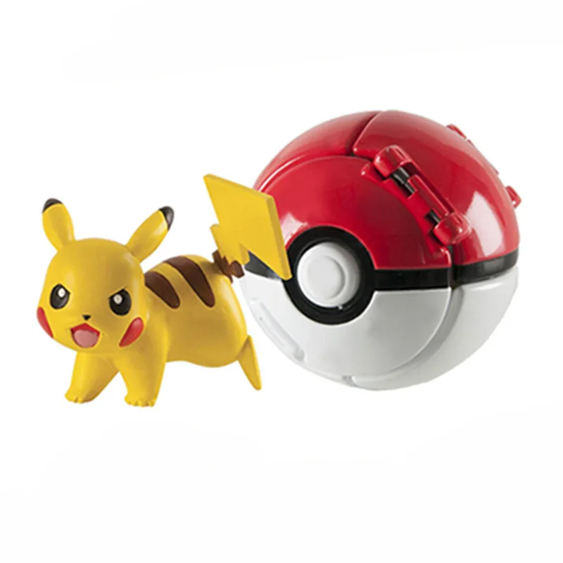 Pokemon Ball Pokeball Anime Figure Pikachu Charizard Squirtle Pocket Monster Elf Ball Toy Action Model Doll Toy Children Gift image 3