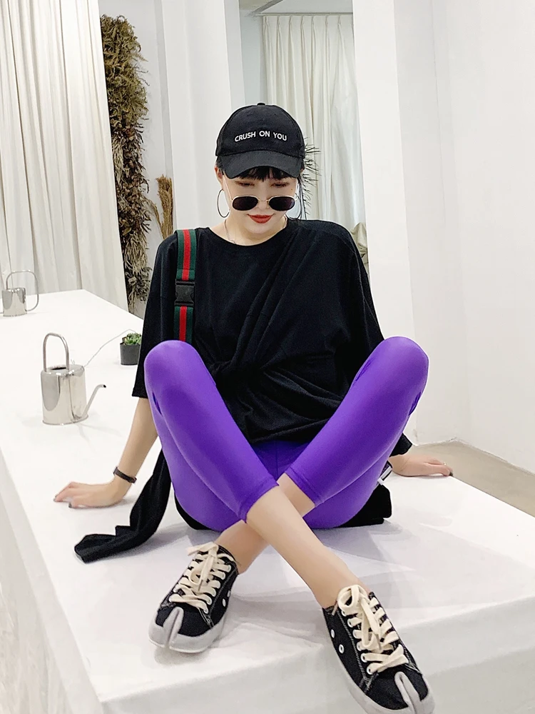 الصيف رقيقة الحرير الجليد اليوغا السراويل النسائية الرياضية ضيق سبعة تسعة طول التخسيس ey قاعدة طبقة السراويل ألياف البولي يوريثين المرنة