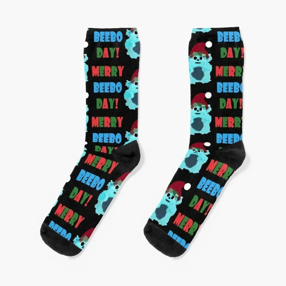 

Merry Beebo Day! Socks Christmas luxe New year's winter thermal Mens Socks Women's