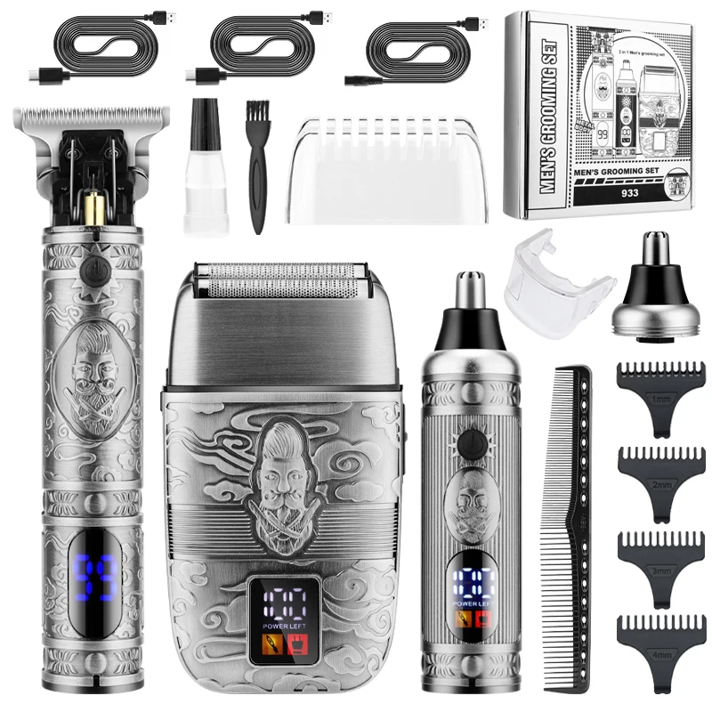 Resuxi 933 New Multi Groomer Trimmer for Beard Head Body and Face with All Metal Body Mens Grooming Kit