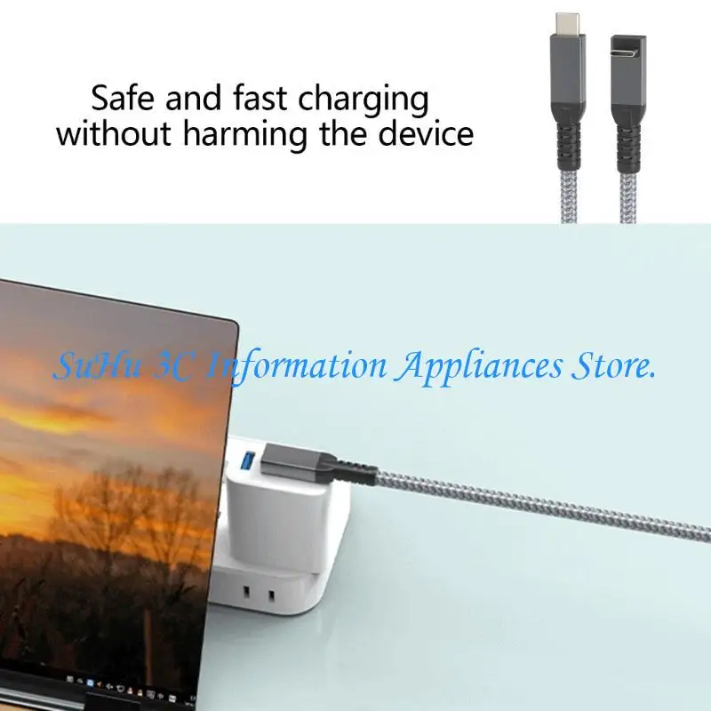 USB 4 Cable 40Gbps, USB C to C Video Cord 8K@60Hz, Fast Speed Monitors Charging Wire 240W Power Delivery for Tablets
