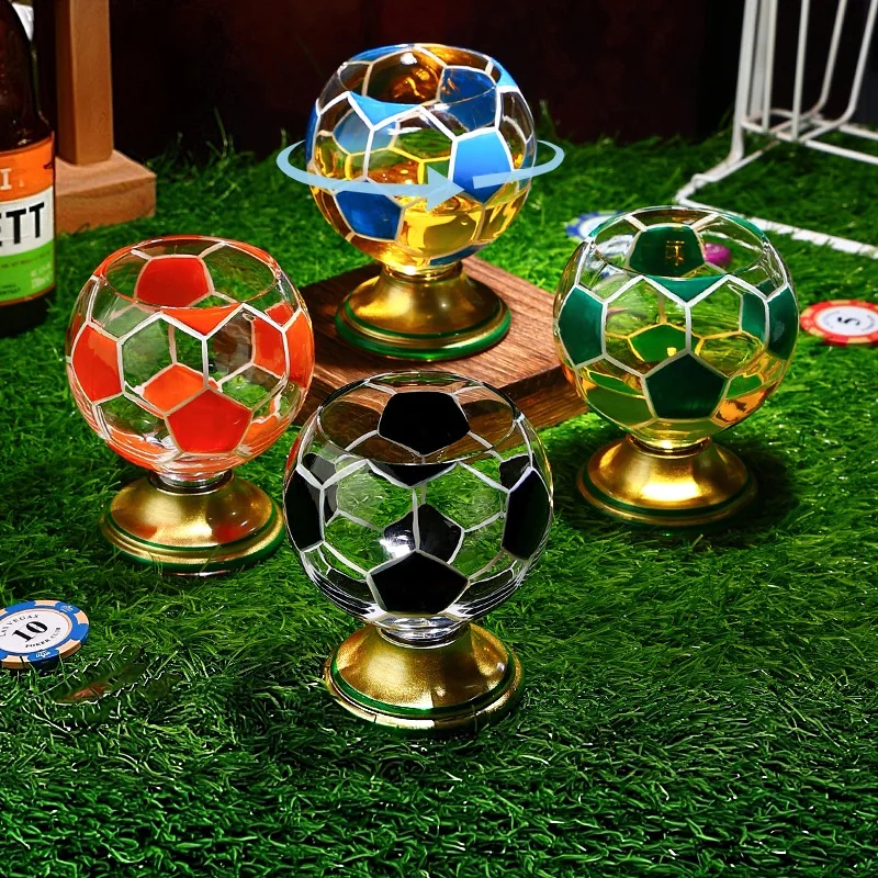 new-hand-painted-rotating-football-beer-cup-multi-color-stress-relief-luxury-whiskey-glass-creative-home-barware