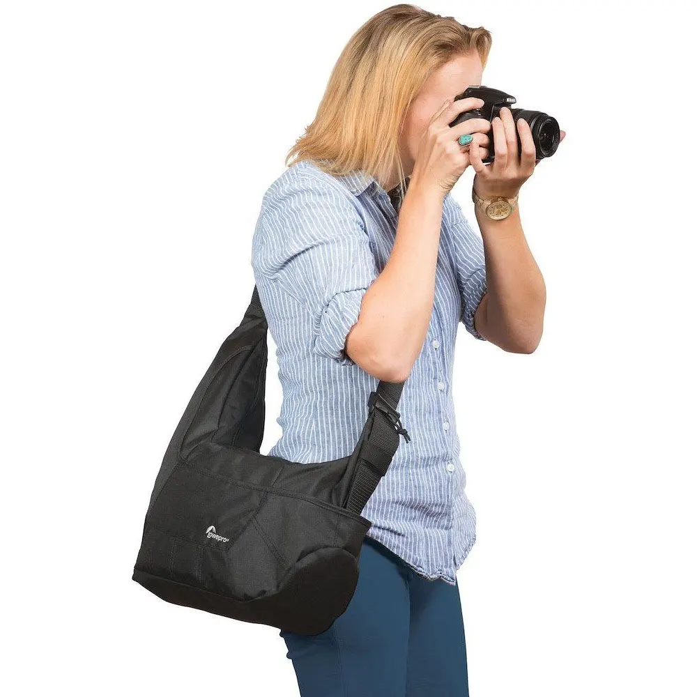 Lowepro-Câmera DSLR Carry Sling protetora Bag, Passaporte III, Foto SLR Digital, Tablet Case