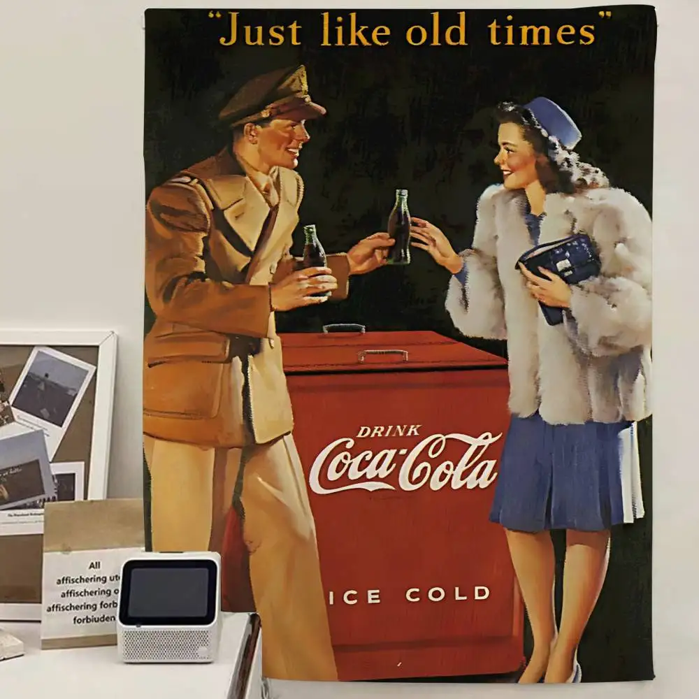 Klassischer Vintage C-Coca C-Cola zum Aufhängen, böhmischer Wandteppich, böhmische Wandteppiche, Mandala, günstiger Hippie-Wandbehang