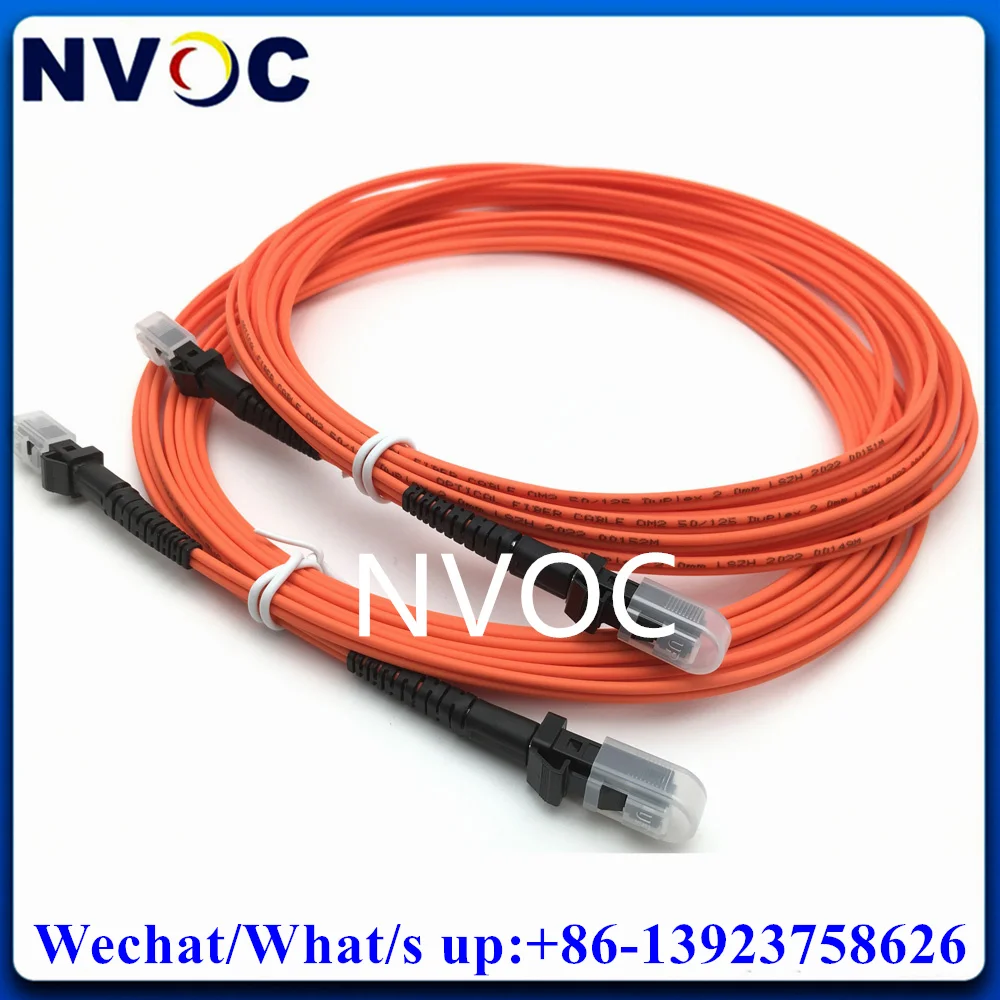 2Pcs MM(50/125),OM2 Duplex,1M 3M 5M,1.8/2.0mm,PVC Orange,MTRJ Male Female Multi Mode Fiber Optical Patch Cord Cable Connector