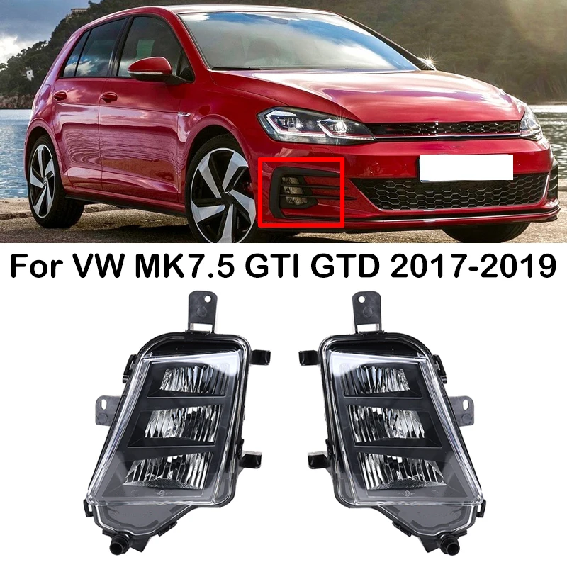 

Car Front Bumper LED Fog Light Fog Lamp Daytime Running Light 5GG941699 5GG941700 For Volkswagen VW MK7.5 GTI GTD 2017 2018 2019