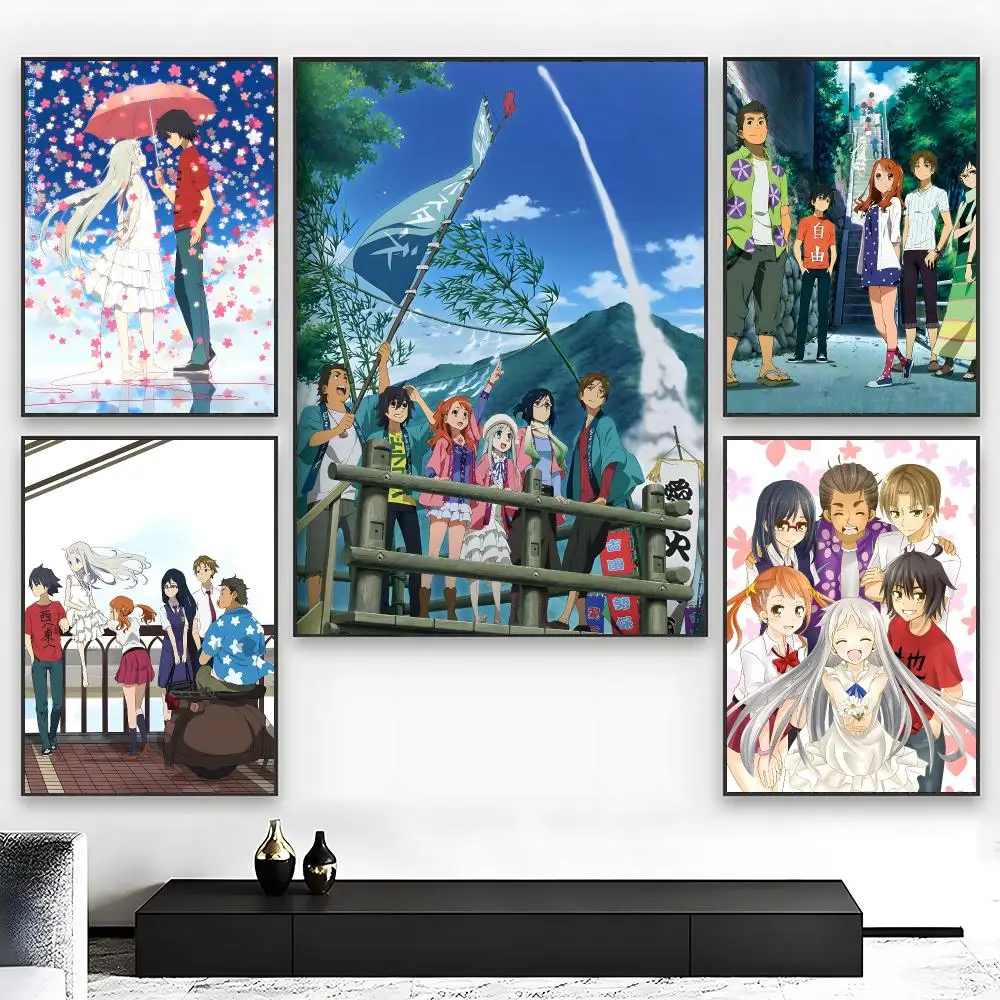 Anime A-Anohana The Flower We Saw That Day Poster Wall art print art suitable for living room bedroom bar parlor home decor gift