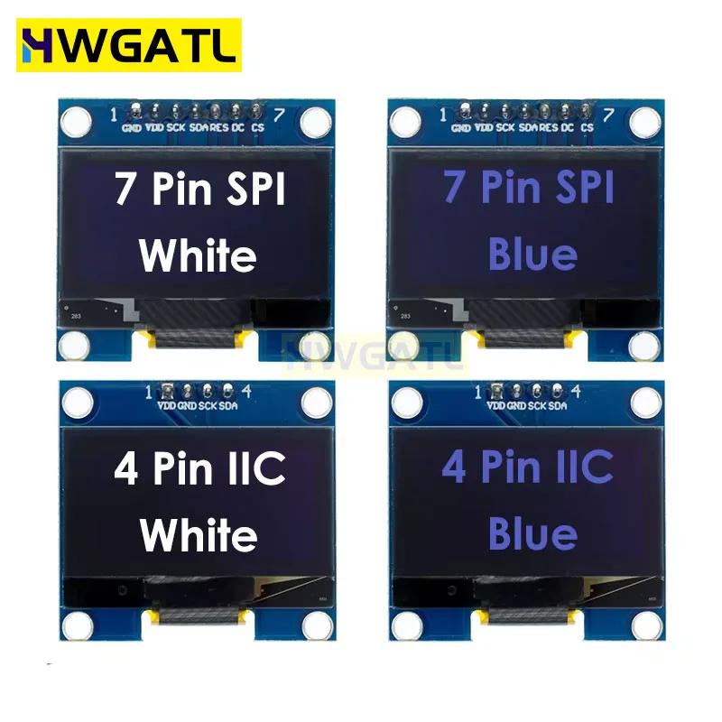 RoHS 1.3 inch OLED Module White/Blue  SPI/IIC I2C Communicate Color 128X64 1.3 inch OLED LCD LED Display Module 1.3" OLED Module