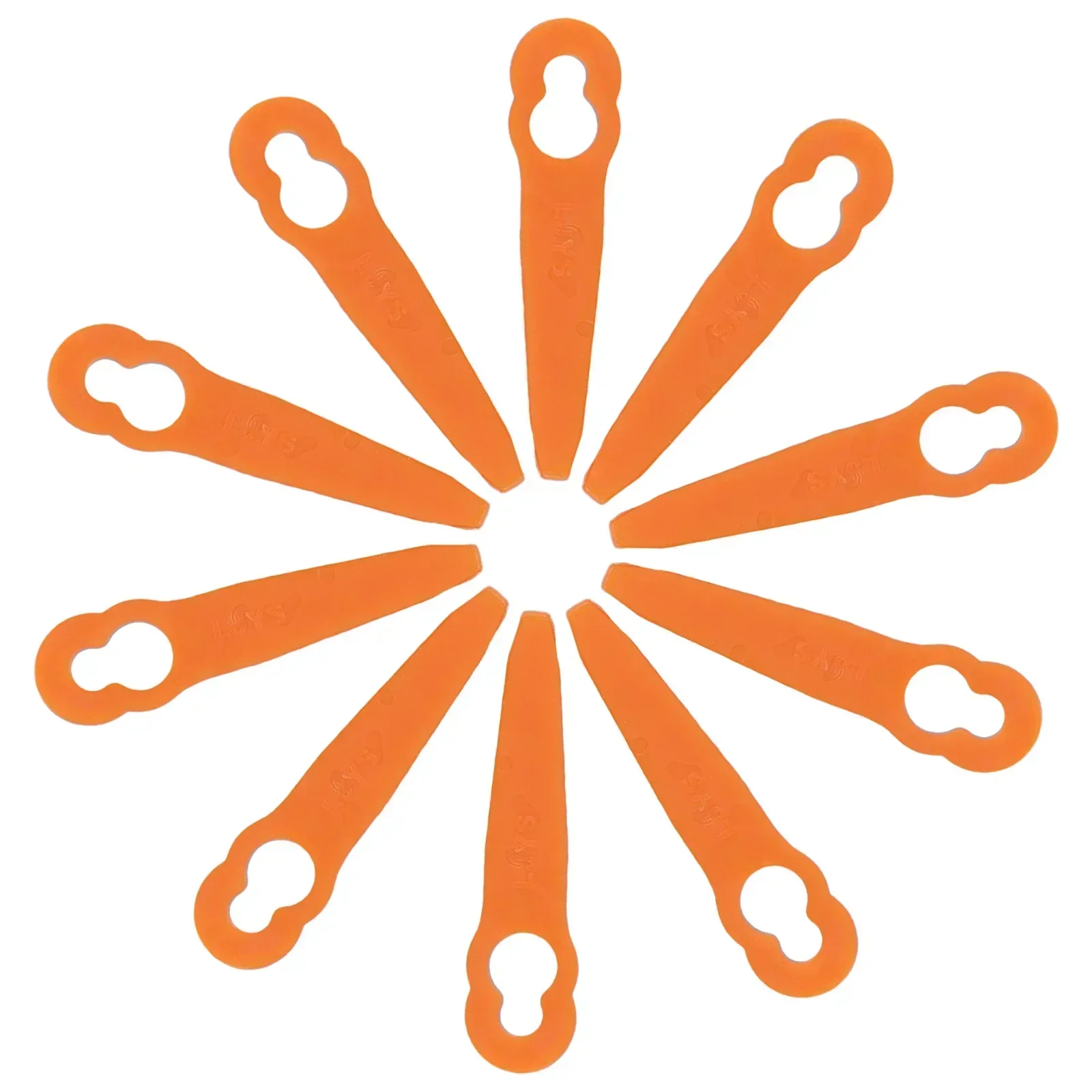 40pcs Plastic Blades Lawn Mower Brush Cutter Blades Orange Garden Trimmer Replacement Parts Garden Power Equipment Accessories