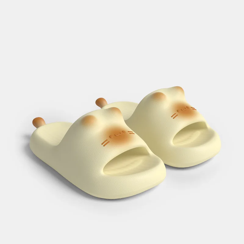 Newest 2026 Adorable Cat Print EVA Slippers Indoor Men Women Comfort Ultra-light Cushioned Slide Slippers Non-slip Bath Slippers