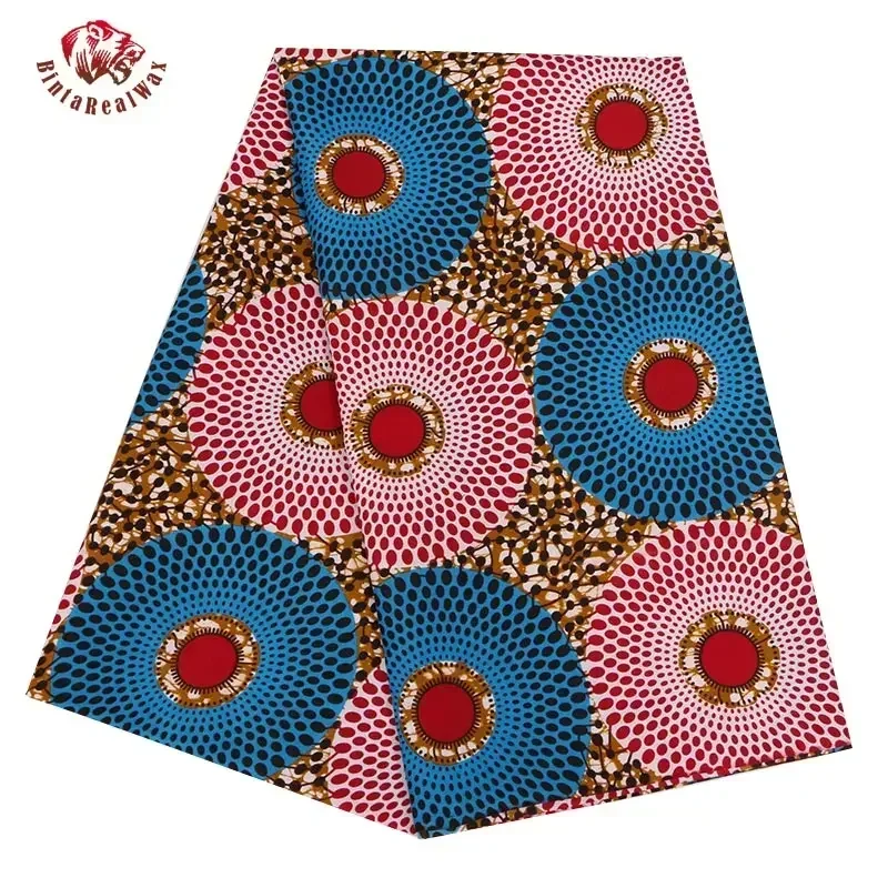 Bintarealwax Groothandel Afrika Stof 2025, Ankara Polyester Naaistof Lichte Kleur Materiaal voor Vrouwen Feestjurk FP 6390