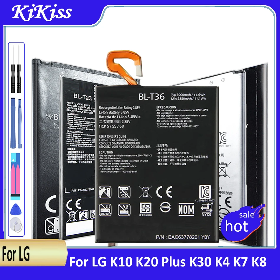 Battery For LG K10 K20 Plus K30 K4 K7 K8 2017 F670L F670K F670 K420N LTE Q10 K420 BL 45A1H BL-45A1H BL-46ZH BL-46G1F BL-45F1F