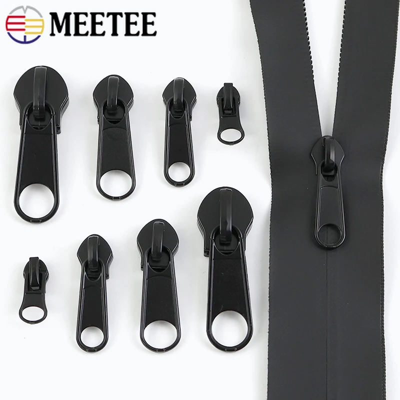 10-50P 3 # 5 # 8 # 10 #   Reverse Nylon Zipper Slider Jacke Tasche Reißverschlüsse Pull Kleidung Tasche Verschluss Zip Kopf Reparatur DIY Nähen Zubehör