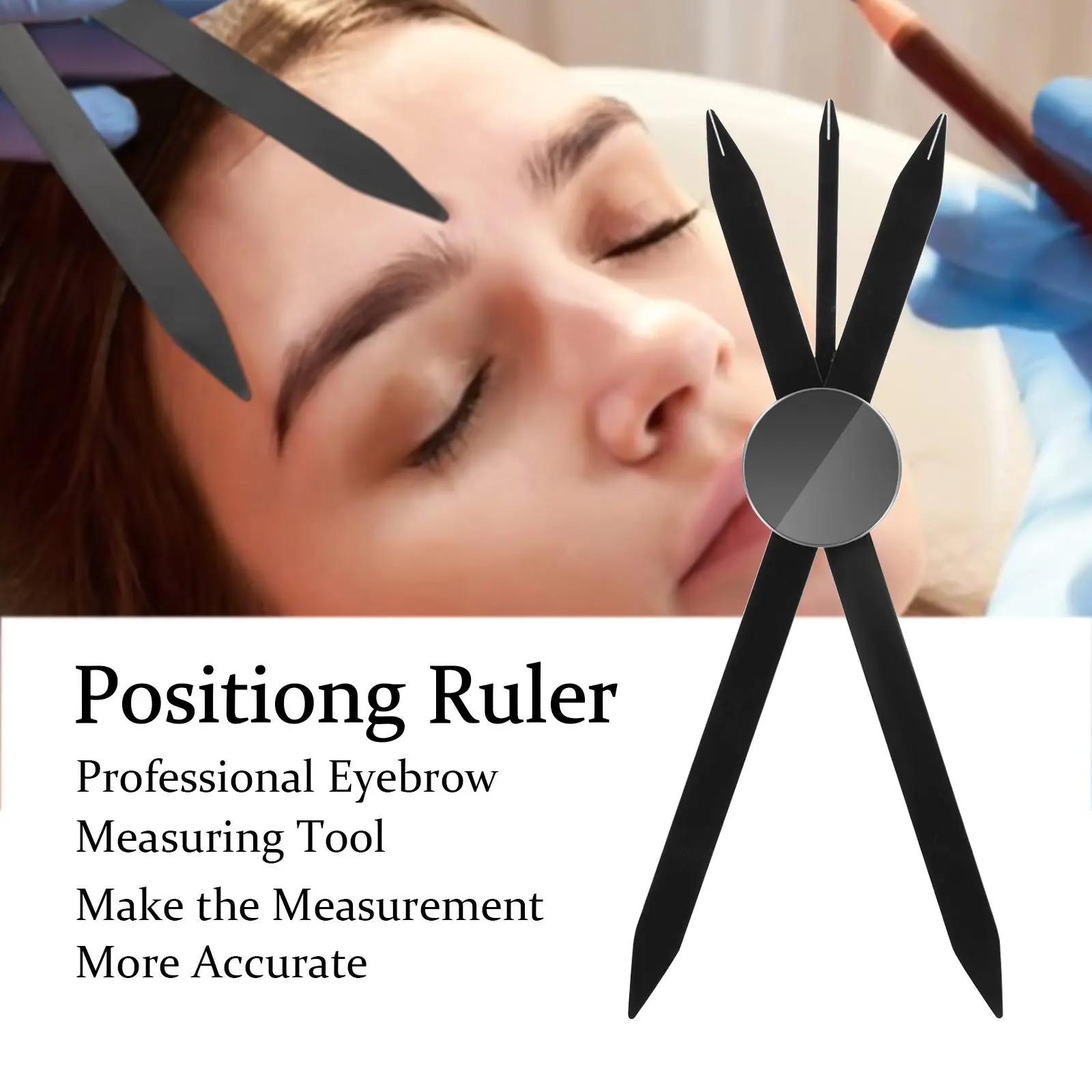 1pc Black Eyebrow Positioning Measurement Ruler Eyebrow Design Golden Ratio Ruler Measurement Tool Microblading Accessories