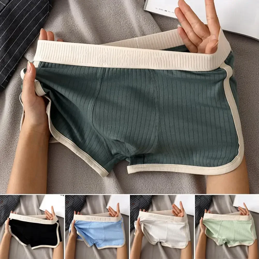 2 TEILE/SATZ männer Boxer Shorts Unterwäsche Mann Unterhose Sexy Höschen Gestreiften Homme U Konvexen Shorts Männliche Boxer
