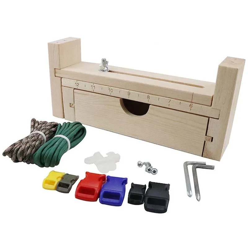 Bracelet Woven Workbench (DIY Paracord Jigs Set) - Length Adjustable Manual Wooden, Rope Weaving Maker Platform