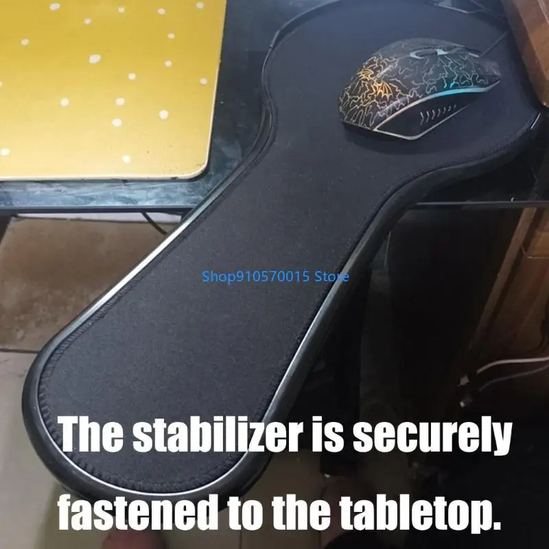 B95C Office Chair Mouse Platform Armrest Pad Anti Slip Base And Comfortable Wrist Rest Support Mouse Pad