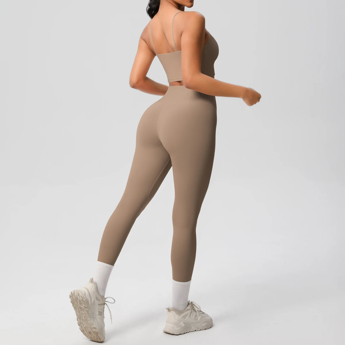 

Спортивный жилет и брюки для йоги, однотонные быстросохнущие брюки для йоги для женщин, дышащий противоударный жилет с ремешком, брюки, комплект для йоги