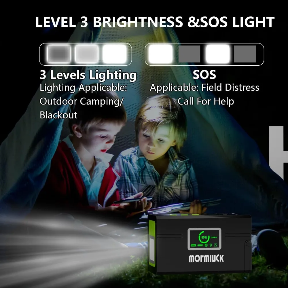 127W ポータブル電源、ピーク出力150W、88.8Wh ソーラー発電機、オプションのソーラーパネル、110V ACコンセント、USB Type-Cポート搭載