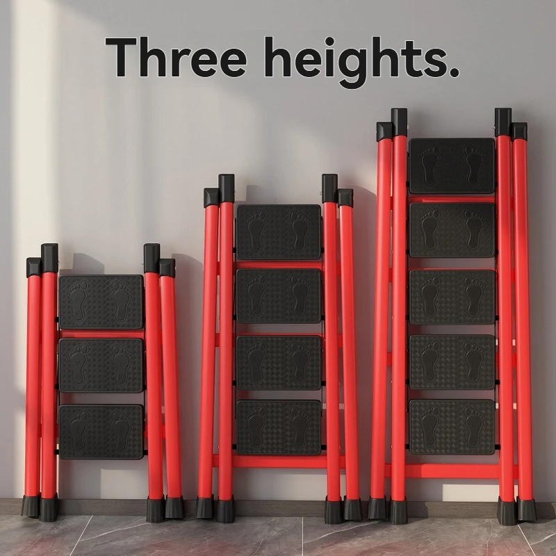 Folding ladder, portable, thick material, high load-bearing capacity, anti slip design, multifunctional climbing ladder