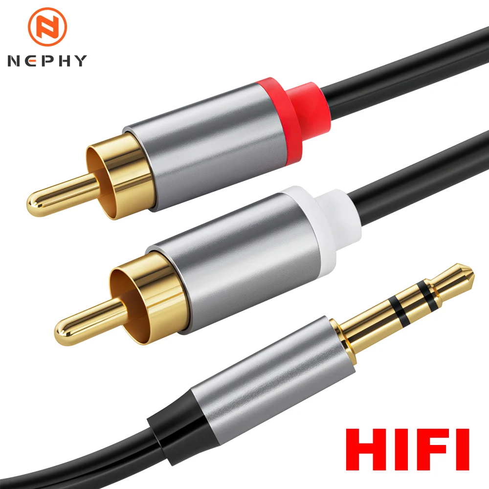 3.5 مللي متر إلى RCA كابل مساعد 3.5 مللي متر TRS 3 القطب كابل محول للهاتف المحمول التلفزيون الكمبيوتر مكبر للصوت جاك سلك مساعد HIFI موصل الصوت #1