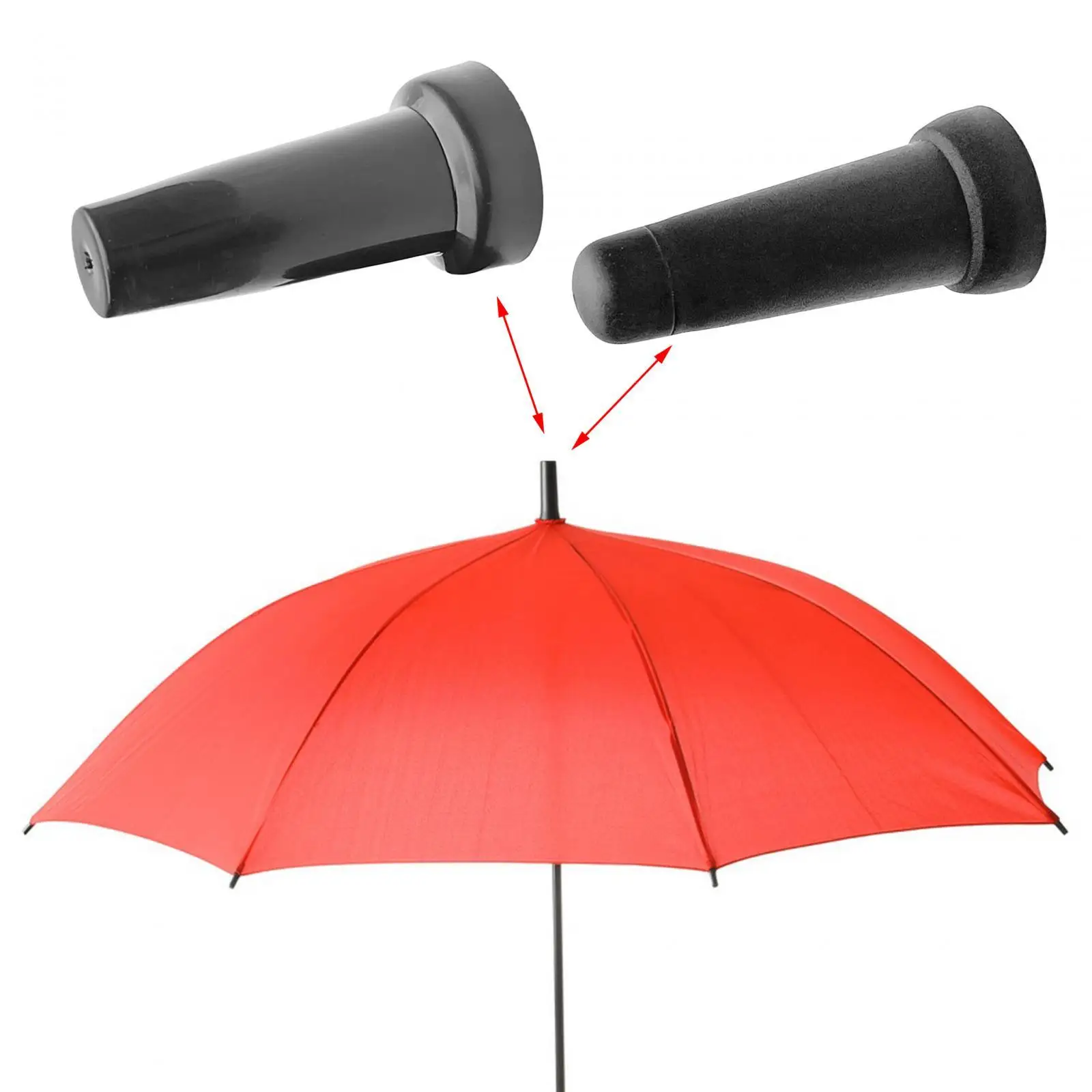 Trekking Pole Tip Covers Rubber Paw Feet Anti Shock Buffer for Walking Stick Hiking Pole Replacement Wear Resistant 13