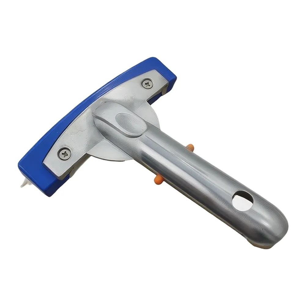 Swimming Pool Brush with Tail Clip Attachment for Quick Switch Between Handheld and Pole Mounted Cleaning Modes