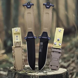 WPKOPYA US D2 Steel Tactical Straight Knife +k sheath, fiberglass handle hunting knife, Jungle survival EDC tool knife