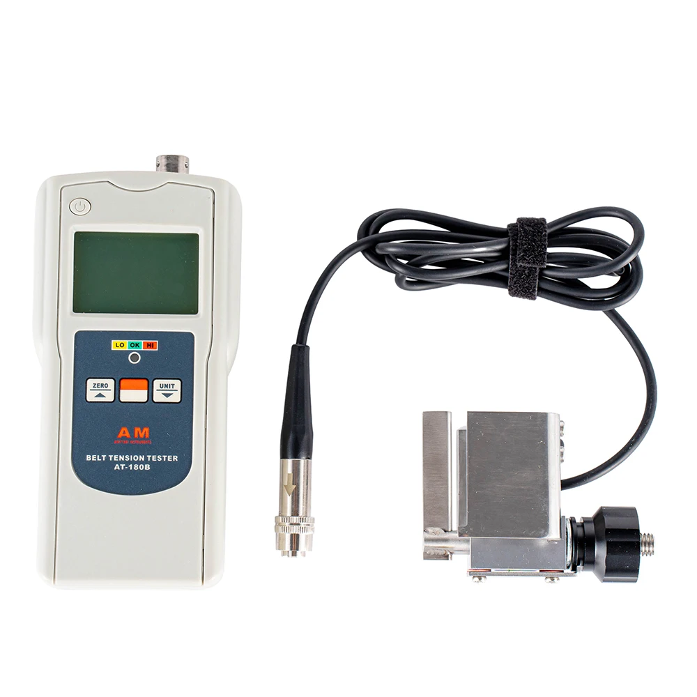 Digital Display Belt Tensiometer AT-180B Automotive Belt Tension Measuring Instrument 0N-750N Wire Metal Wire Tensiometer