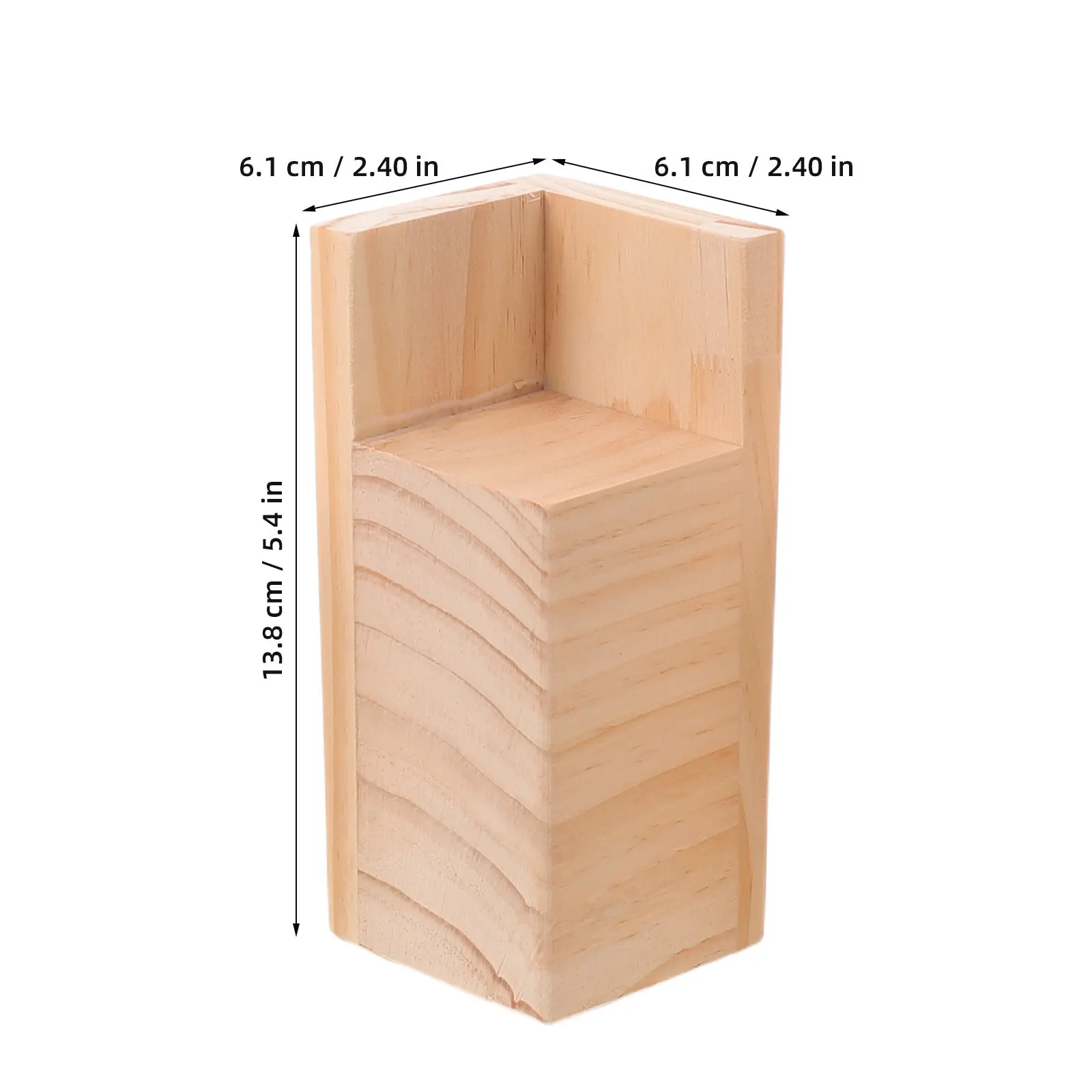 4Pcs Square Wood Bed Risers 5Cm Height Furniture Elevators Beige Platform Bed Leg Extenders Heavy Duty for Storage Optimization