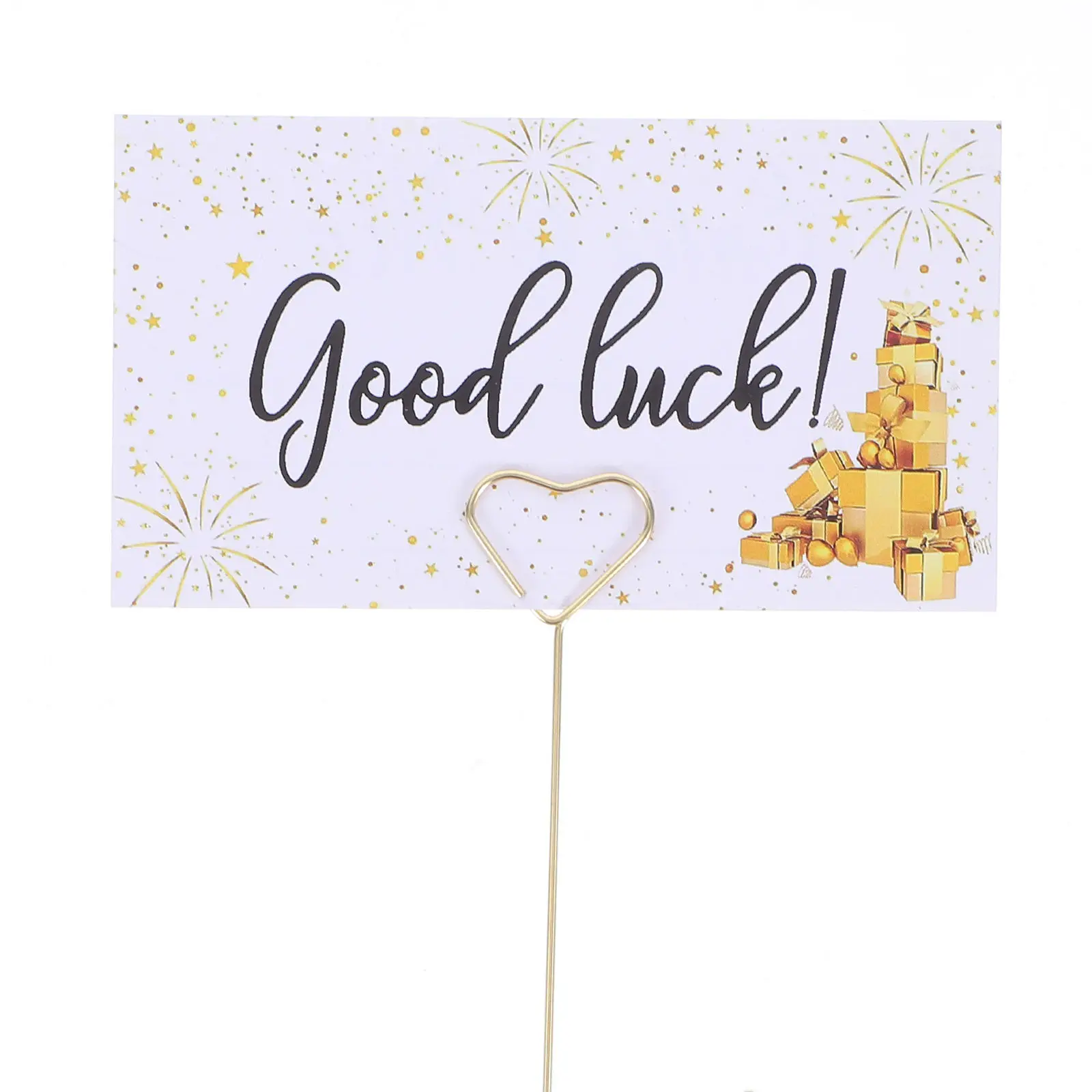 40Pcs Gold Metal Card Holders for Flowers Round Heart Shape Photo Memo Place Card Clips Wedding Birthday Party Decoration