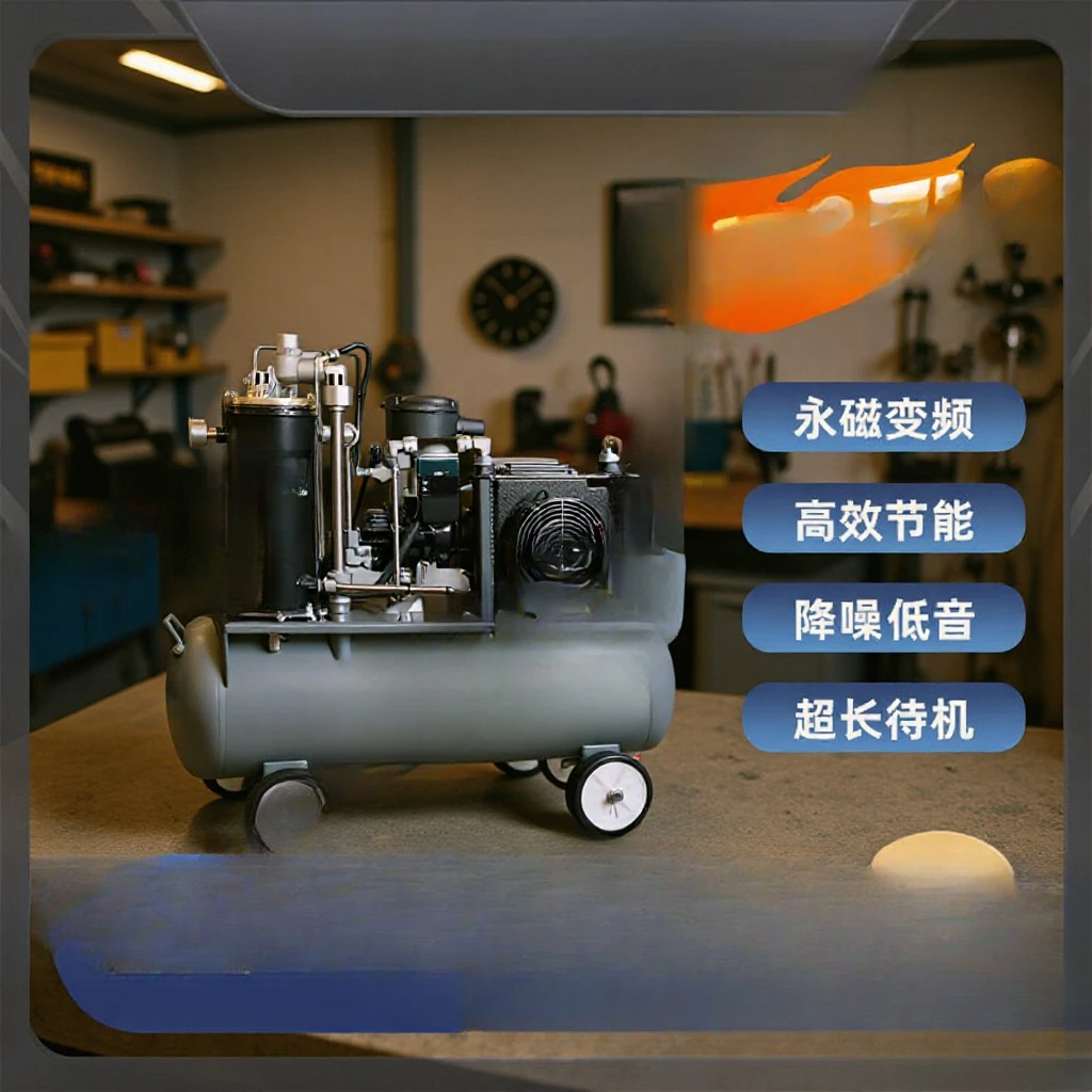 Screw air compressor, compressor, woodworking pneumatic model