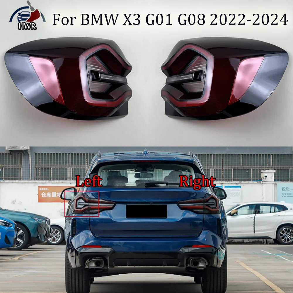 

For BMW X3 G01 G08 2022 2023 2024 Car Rear Taillight Shell Brake Lights Shell Replace Auto Rear Shell Cover Mask Lampshade