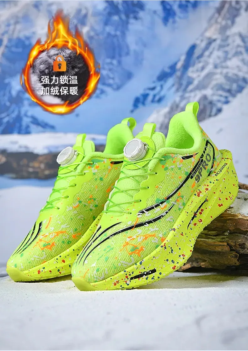 

Adding fleece in winter Running Shoes Sporty Casual Thick Bottom Breathable Mesh Upgraded EVA Insole Comfortable Sneakers