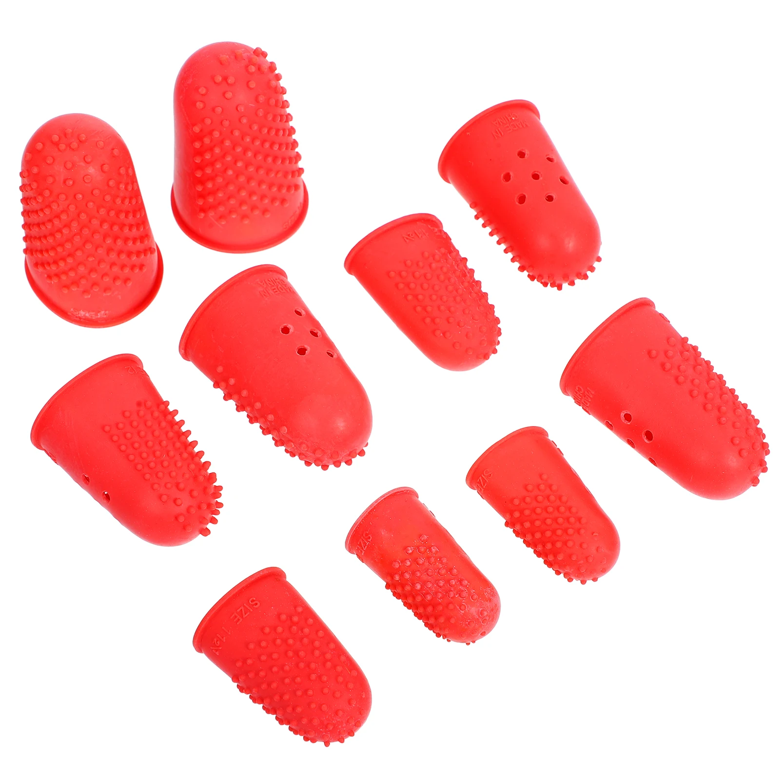 

10 Pcs Non Slip Finger Cots Protective Breathable Durable Gel Protectors Rubber Crochet Fingertip Guards Silicone Cuff Paper