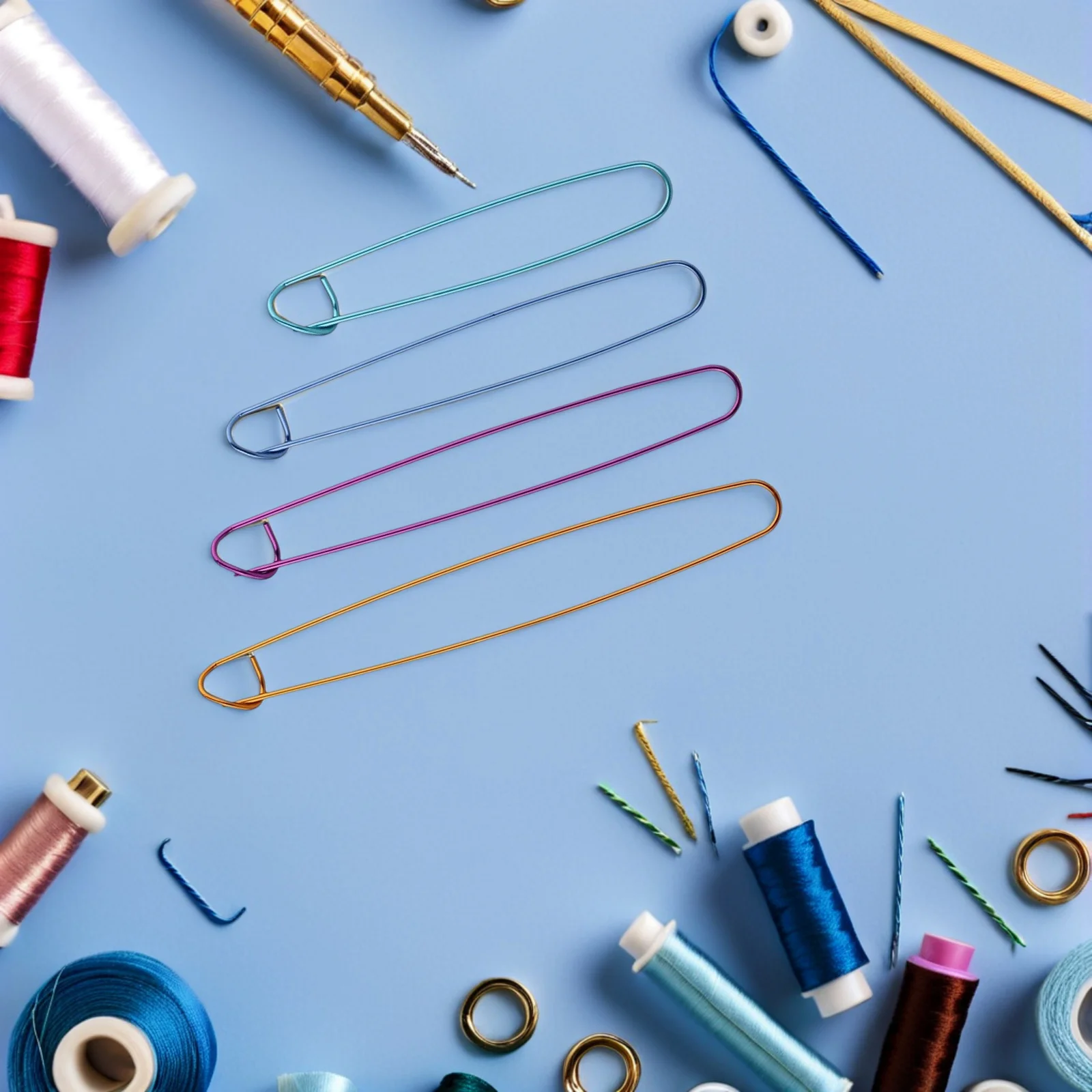 

24Pcs Yarn Stitch Holders Colorful Knitting Accessories Reusable Safety Pin Clips for Crocheting Portable Knitting Tools and