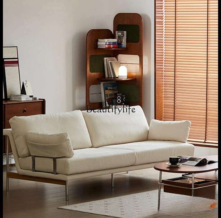 

Nordic Fabric Sofa Technology Fabric Japanese Style Three-Seater Detachable Washable Straight Sofa