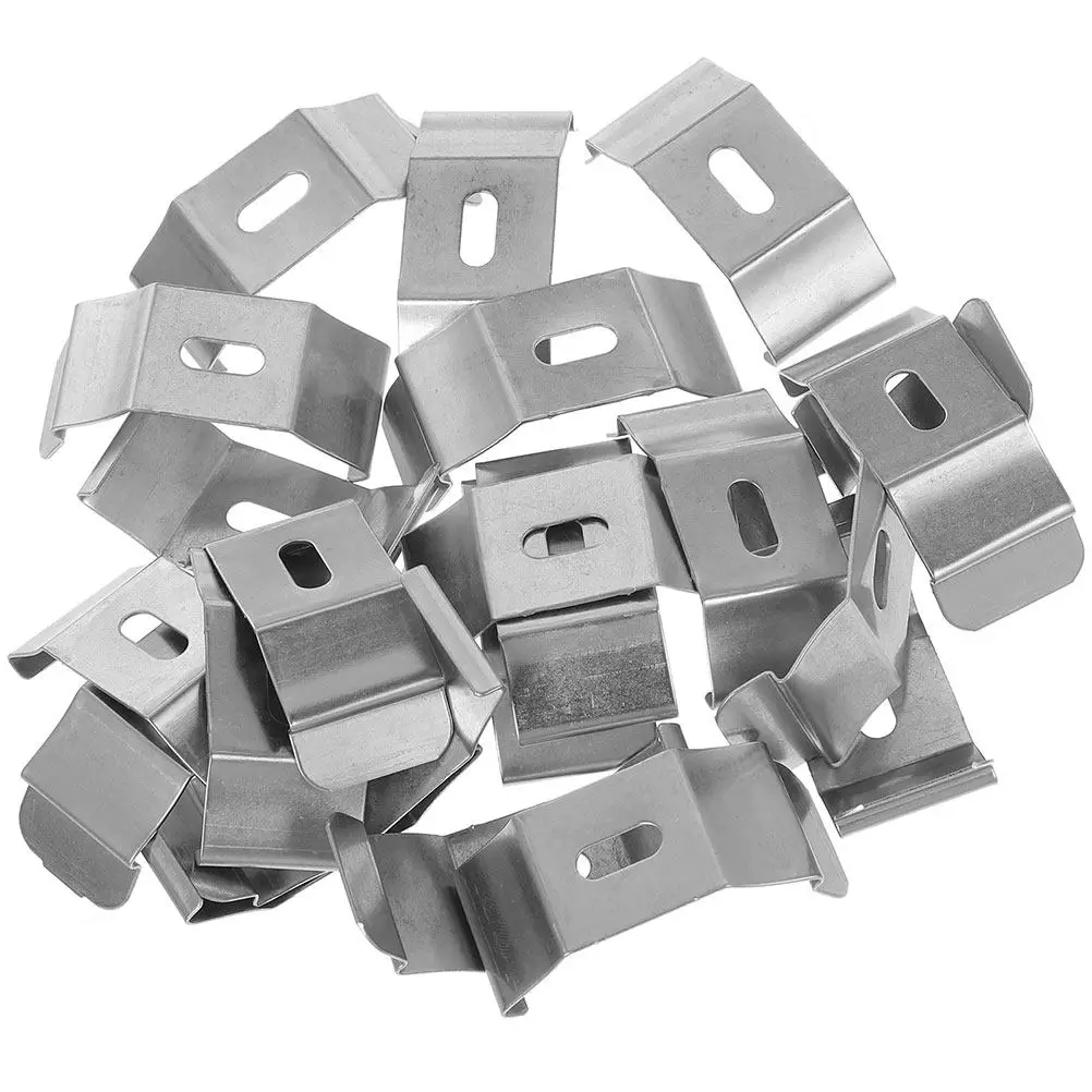 20Pcs Universal Iron Blinds Brackets Mounting Hardware for Vertical Roman Louver Sheer Shades Stable Top Side Fixing Design