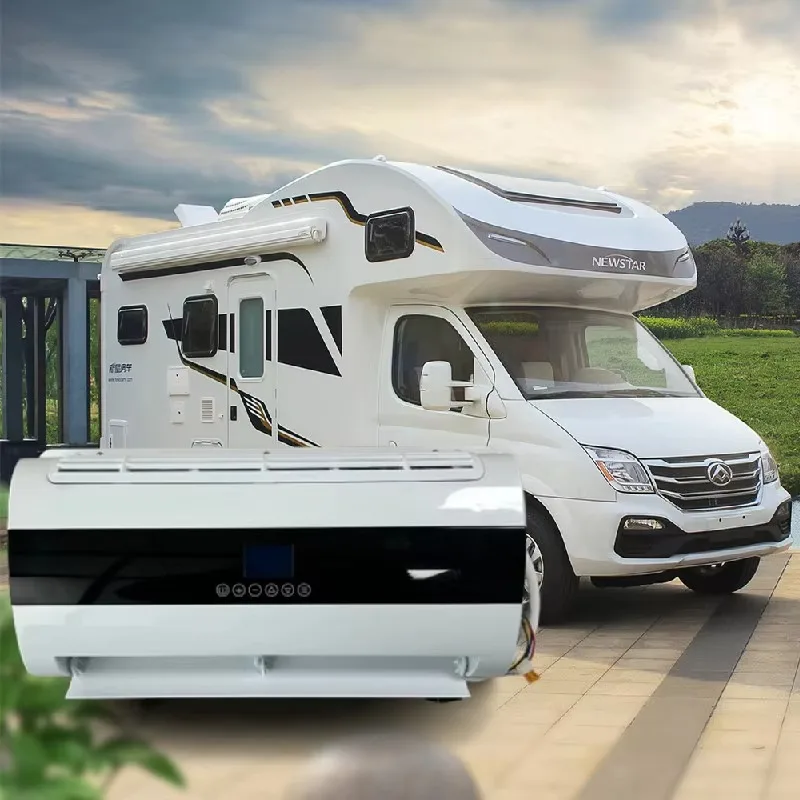 Unidad de aire acondicionado portátil RV AC, aire acondicionado para autocaravana de 12 y 24 voltios para escotilla de barco y furgoneta