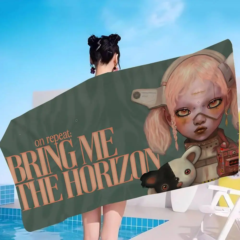 B-Bring Me The H-Horizons BMTH Big Microfiber Beach Towels Quick Dry Towel Sand Beach Towels Pool Towel for Travel Swim Pool