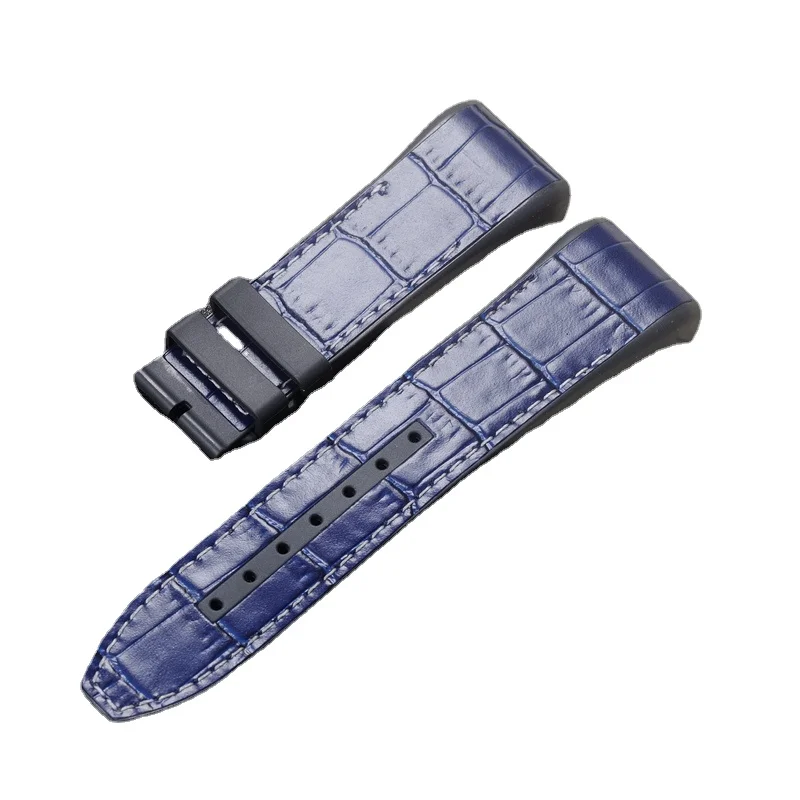 Glue Watch Strap for FM Franck Muller V45 Series Waterproof Sweat-Proof Watch Band Tape Accessories 28mm Men Wristband