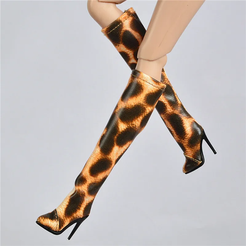 Wrinkle showed up after wearing on your fr dolls boots leopard print FIT for your FR6.0 nu.face 3.0 FR Ⅱ FR2 kissmela F9