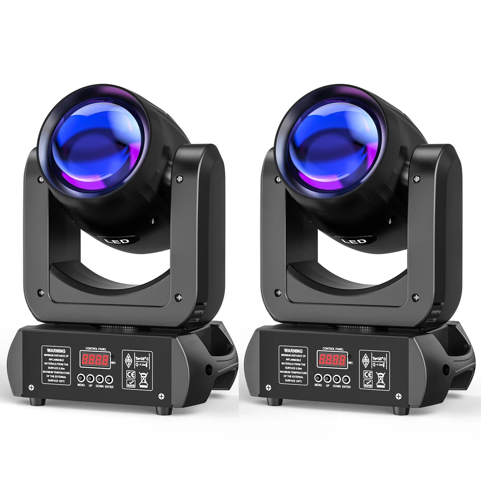

Yiflamefly 2Pcs 150W Beam Moving Head Light 18 Prisms Stage Light DMX DJ Lights For Concert Party Weddings Nightclub Dance Hall