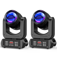 Yiflamefly 2Pcs 150W Beam Moving Head Light 18 Prisms Stage Light DMX DJ Lights For Concert Party Weddings Nightclub Dance Hall