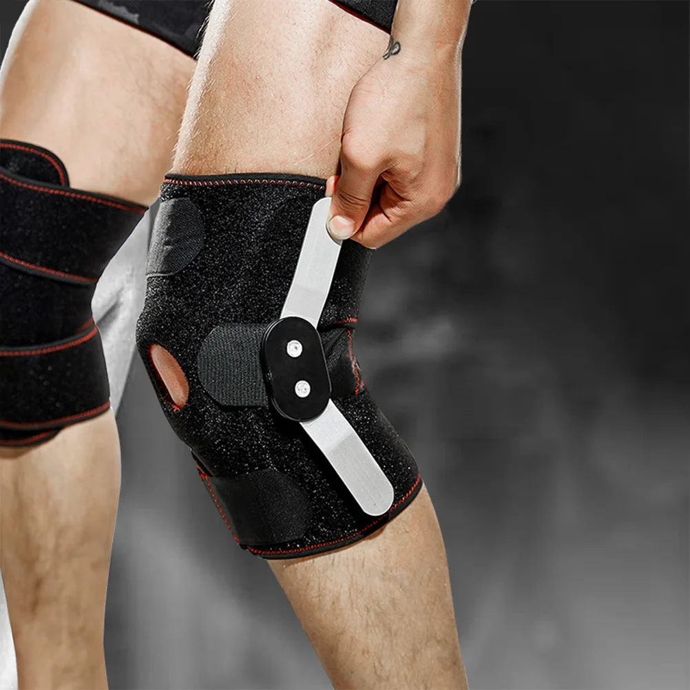 

Knee Pads Steel Plate Durable Adjustable Support Brace Sports Golf Tennis Basketball Foldable Metal Guard Protector Women Men