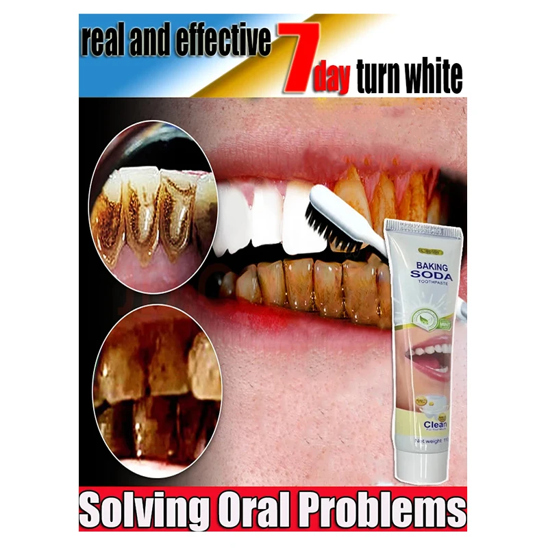 3 Types Herb Baking Soda Bamboo Charcoal Removal Mouth Odor Bad Breath Toothpaste Preventing Periodontitis Oral Care Products