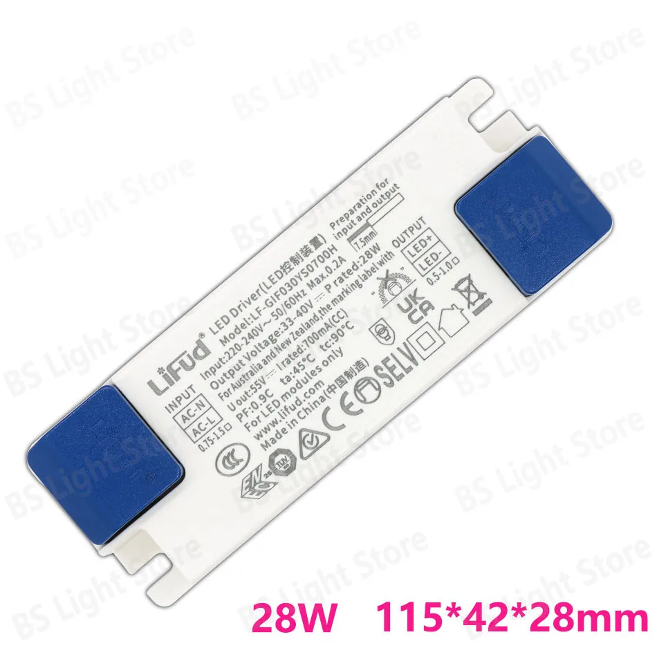 30 40V LED-Treiber 220-240V LED-Netzteil Transformator 30W 32W 40W 42W 48W 60W Flimmerfrei LF-GIRxxxYS Serie-LiFud Netzteil
